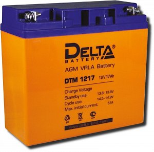 Аккумуляторная батарея Delta DTM 1217, 12 В, 17 А.ч. компании "Оптимрус" в городе Краснодар