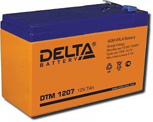 Аккумуляторная батарея Delta DTM 1207, 12 В, 7 А.ч. компании "Оптимрус" в городе Краснодар