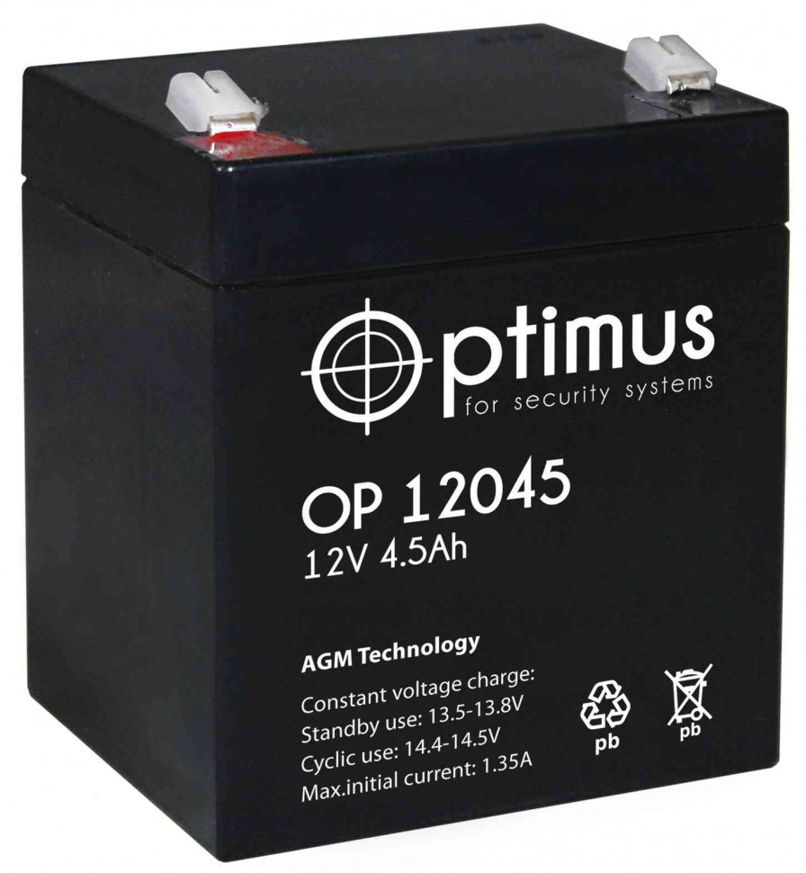 Аккумуляторная батарея Optimus OP 12045 12В 4,5 A/ч