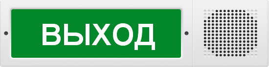 Оповещатель светозвуковой Молния-12-З исп.2 табло "Выход"