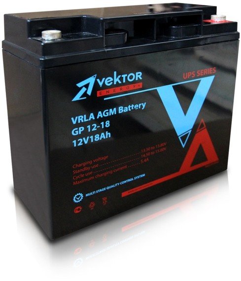 Аккумуляторная батарея VEKTOR ENERGY GP 12-18