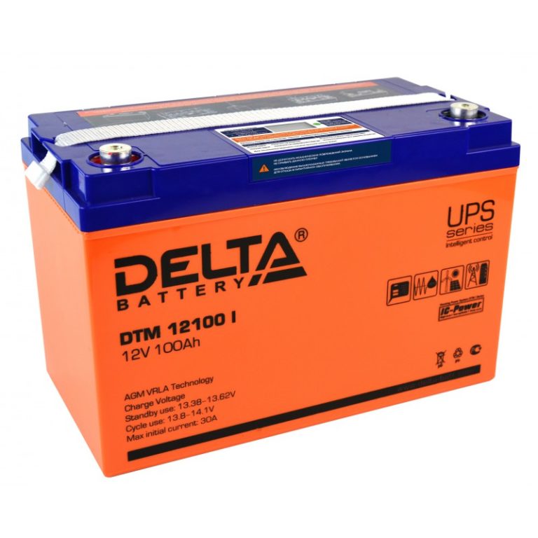 Аккумуляторная батарея Delta DTM 12100 (12V / 100Ah)