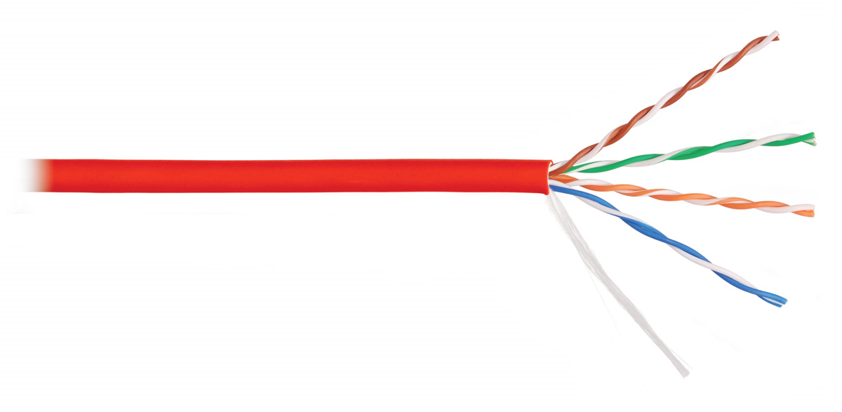 Standart Кабель UTP 4PR 24AWG CAT5e OptimLAN красный