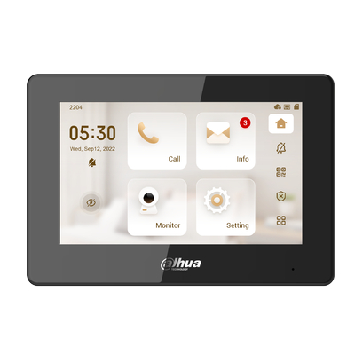 IP видеодомофон 7" с Wi-Fi DAHUA DHI-VTH5421HB-W (Черный)