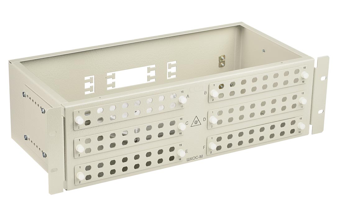 Кросс оптический стоечный ШКОС-М 3U 96 FC/ST (планки, кассеты)