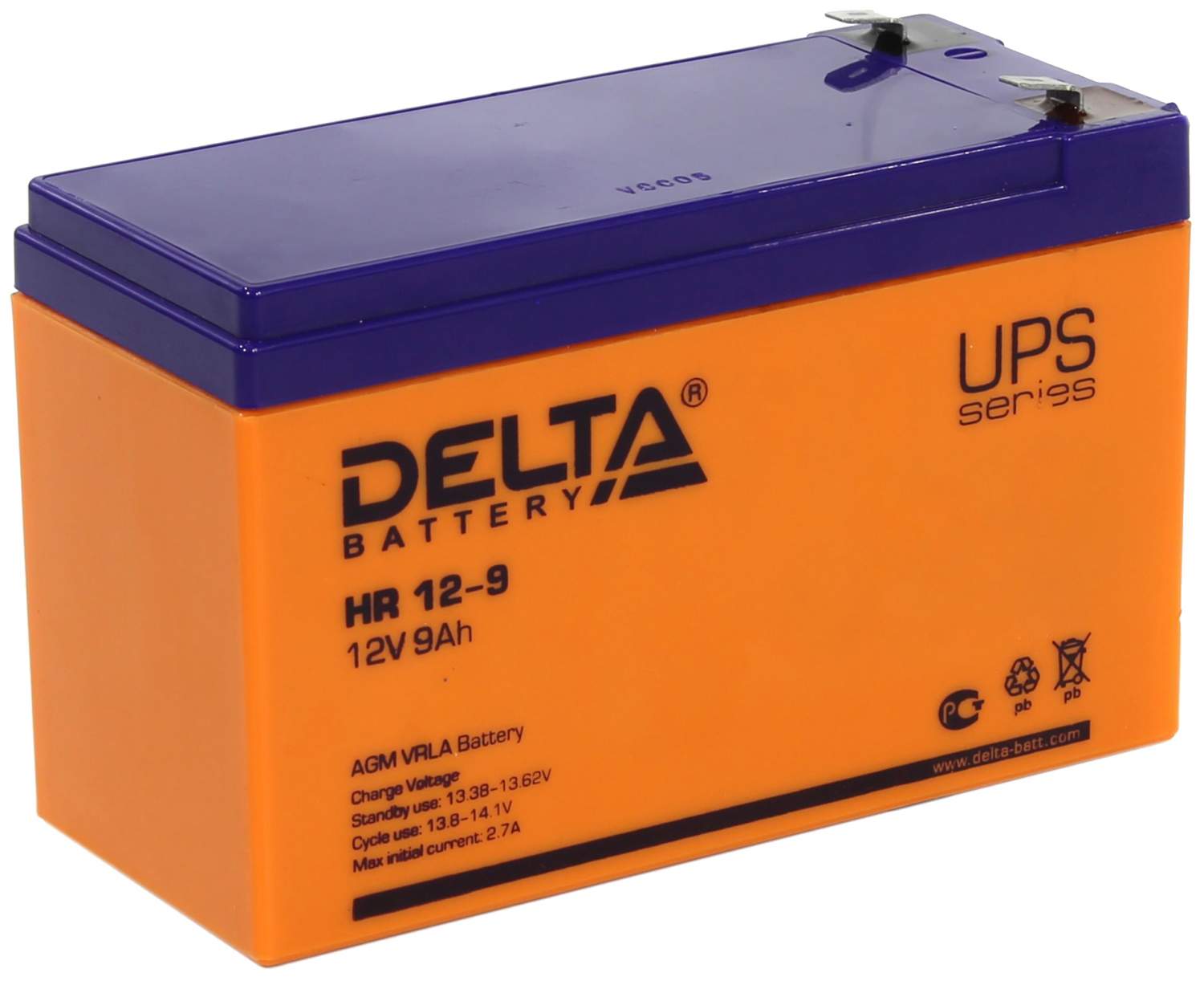 Аккумуляторная батарея Delta HR 12-9 (12V / 9Ah)
