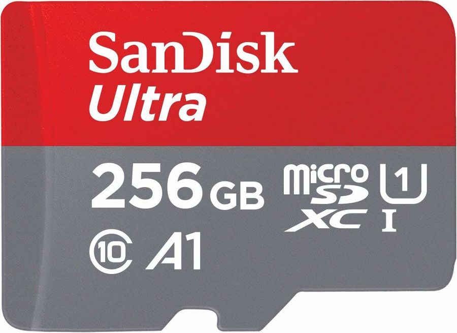 Карта памяти microSDXC UHS-I SANDISK Ultra 256 ГБ, 100 МБ/с, Class 10, SDSQUAR-256G-GN6MA