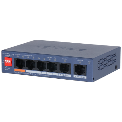 6 портовый с 4-РОЕ управляемый гигабитный коммутатор Dahua DH-CS4006-4GT-60