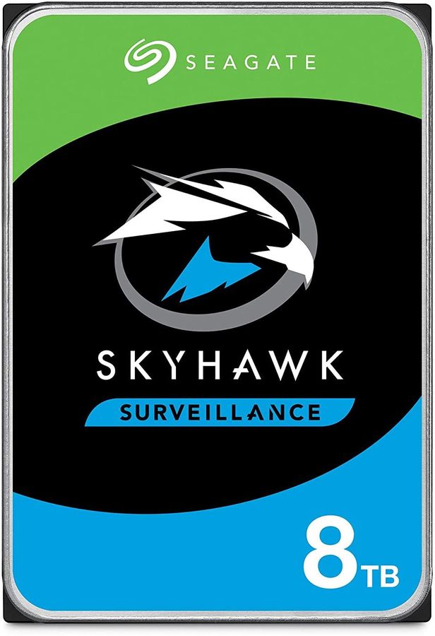 Жесткий диск SEAGATE Skyhawk ST8000VX004, 8ТБ, HDD, SATA III, 3.5"