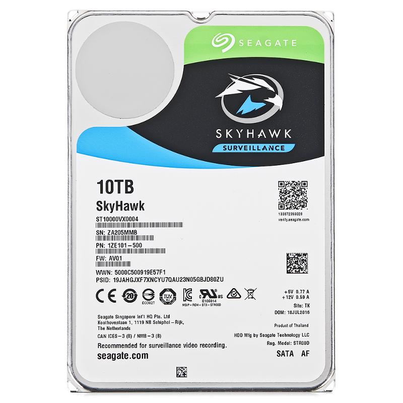 Жесткий диск SEAGATE Skyhawk ST10000VЕ001, 10Тб, HDD, SATA III, 3.5"