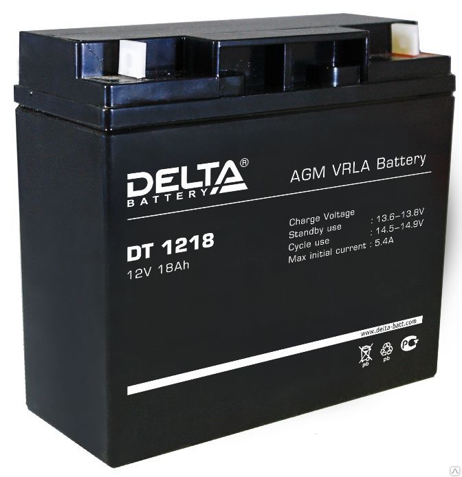Аккумуляторная батарея Delta DT1218 12В 18А/ч