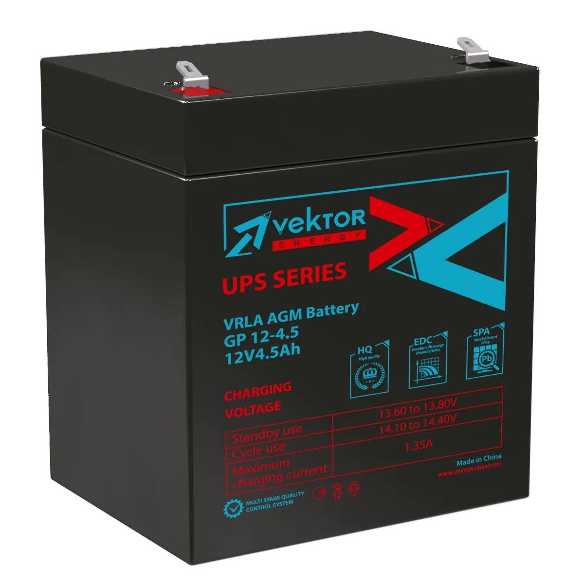 Аккумуляторная батарея VEKTOR ENERGY GP 12-4.5