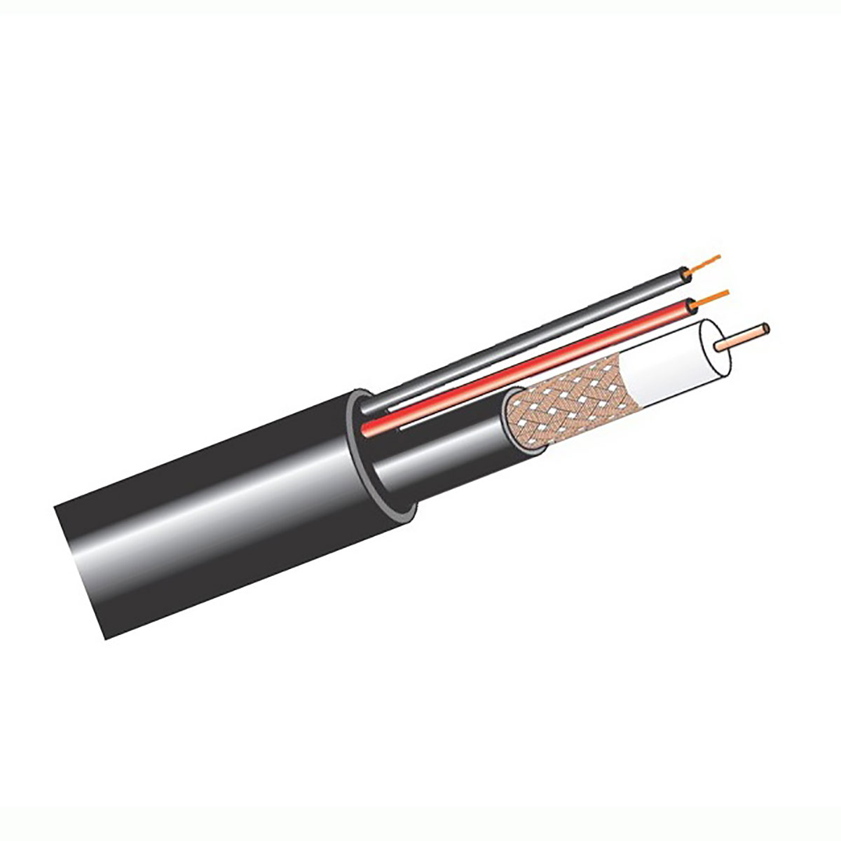 Кабель Видеонаблюдения КВК-2*0.5 12 V уличный (КВК-П-2+2*0.5 12 V) UrbanLAN
