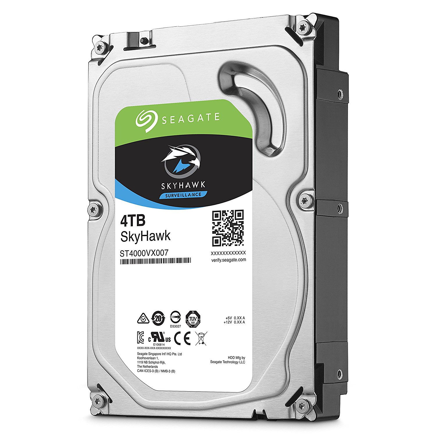 Жесткий диск SEAGATE Skyhawk ST4000VX007, 4ТБ, HDD, SATA III, 3.5"