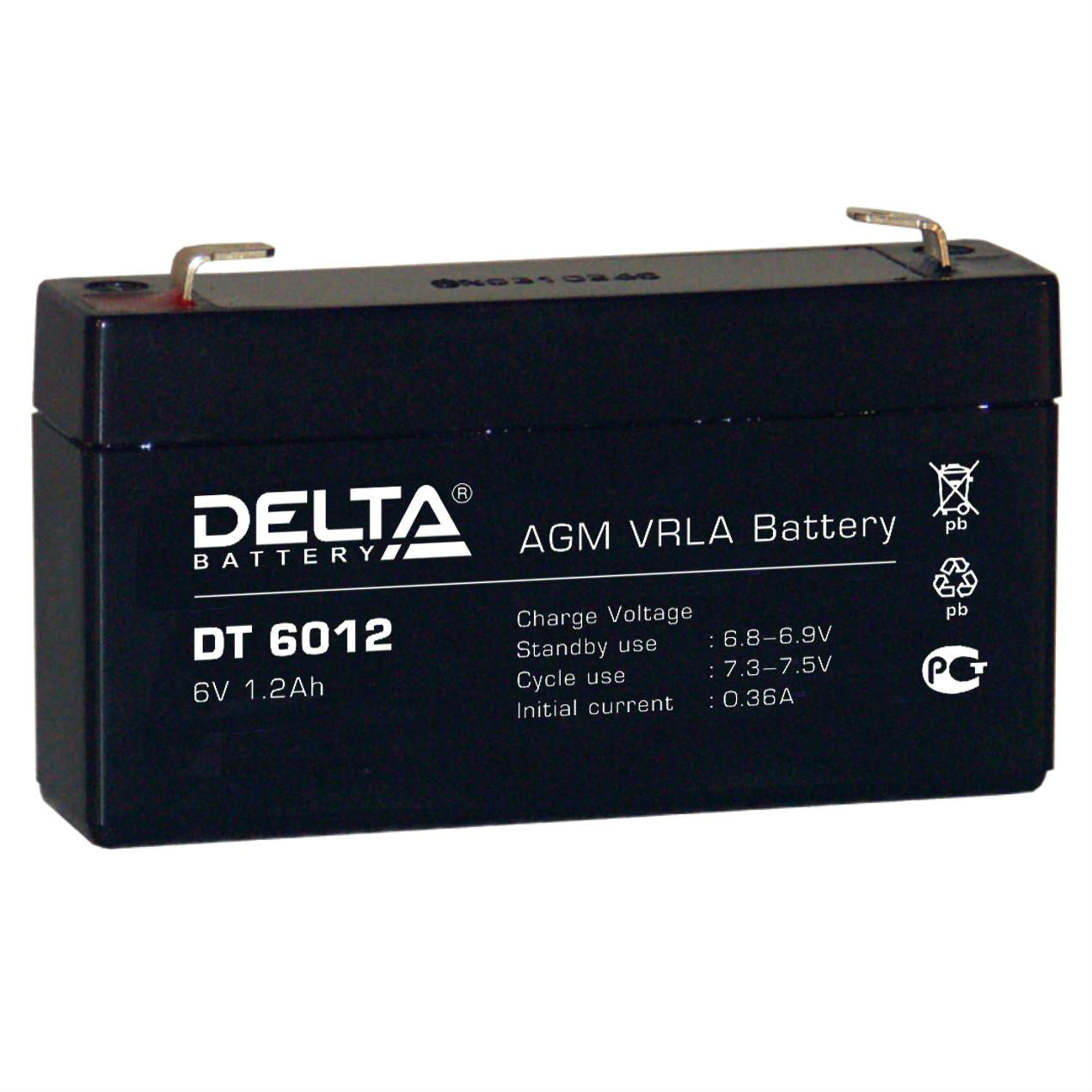 Аккумуляторная батарея Delta DT 6В 1.2А/ч